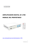 AMPLIFICADOR DIGITAL AV-1700 MANUAL DEL PROPIETARIO