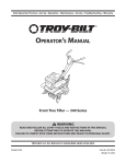 OPERATORTS MANUAL - Troy-Bilt