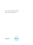 Dell Latitude E5250 / 5250 Manual del propietario