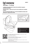 locking elevated toilet seat with support handles instruction