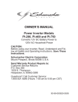 OWNER`S MANUAL - Schumacher Electric