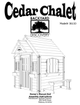 Cedar Chalet Assembly Instructions