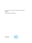 Estación de trabajo móvil Dell Precision M4800 Manual del propietario