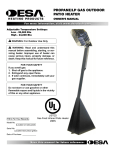 PROPANE/LP GAS OUTDOOR PATIO HEATER