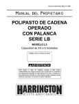 Polipasto con palancas LB - Harrington Hoists and Cranes