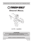 OPERATORTS MANUAL - Troy-Bilt