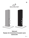 Subcast Equipo de transmisor/receptor para subwoofer