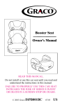 Booster Seat Owner`s Manual