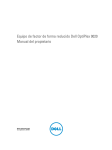 Equipo de factor de forma reducido Dell OptiPlex 9020 Manual del