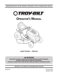 OPERATORTS MANUAL - Troy-Bilt