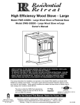 High Efficiency Wood Stove - Large