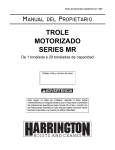 TROLE MOTORIZADO SERIES MR - Harrington Hoists and Cranes