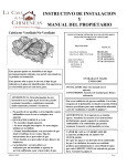 INSTRUCTIVO DE INSTALACION Y MANUAL DEL PROPIETARIO