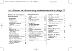 2013 Sistema de información y entretenimiento Buick Regal