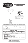 Propane/LP Patio Heater Owner`s Manual IMPORTANT: Read and