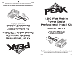 1200 Watt Mobile Power Outlet Professional Install Kit Model