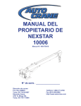 MANUAL DEL PROPIETARIO DE NEXSTAR 10006