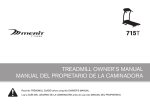 treadmill owner`s manual manual del propietario de la