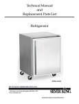 Technical M anual and Replacem ent Parts List Refrigerator