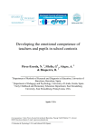 Developing the emotional competence of teachers and pupils in
