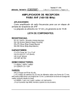 AMPLIFICADOR DE RECEPCION PARA VHF
