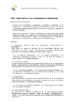 CINE Y VÍDEO DIGITAL [473]. PROGRAMA DE LA ASIGNATURA