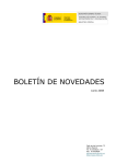 BOLETÍN DE NOVEDADES - Ministerio de Empleo y Seguridad Social