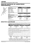ENSAYOS ELECTRICOS DE LABORATORIOS INDEPENDIENTES