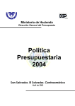 Política presupuestaria 2004