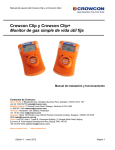 Crowcon Clip y Crowcon Clip+ Monitor de gas simple de