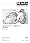 Manual de Uso y Operación Lavadora W 1213