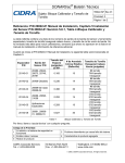 TABLA BLOQUE CALIBRADOR Y TAMAÑO DE TORNILLO