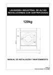 lavadora industrial de altas revoluciones con centrifugado