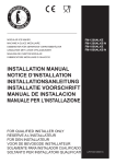 INSTALLATION MANUAL NOTICE D`INSTALLATION