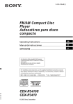 FM/AM Compact Disc Player Autoestéreo para disco compacto