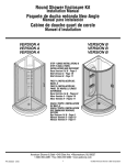 Round Shower Enclosure Kit Paquete de ducha redonda