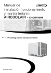 AIRCOOLAIR - KNCM/KNHM Manual de instalación