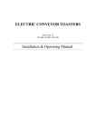 ELECTRIC CONVEYOR TOASTERS Installation