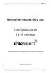 Manual de instalación y uso Videograbador de 8 y 16