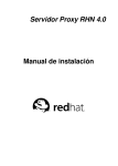 Servidor Proxy RHN 4.0 Manual de instalación
