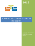 manual de sys apolo - inicio de sesión