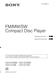 FM/MW/SW Compact Disc Player