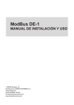 Man MODBUS DE - DURAN ELECTRONICA