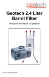Geotech 2.4 Liter Barrel Filter Holder Manual de Instalación y