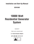 10000 Watt Residential Generator System