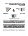 Manual de instalación, funcionamiento y mantenimiento