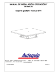 MANUAL DE INSTALACIÓN, OPERACIÓN Y SERVICIO Soporte