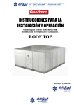 instrucciones para la instalación y operación roof top