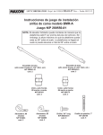 Juego N/P 280550-01 Instrucciones de juego de instalación arriba