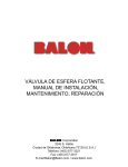 Floating Ball Valve Installation & Repair Manual (Spanish)